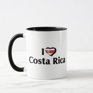 Taza Amo la bandera de Costa Rica