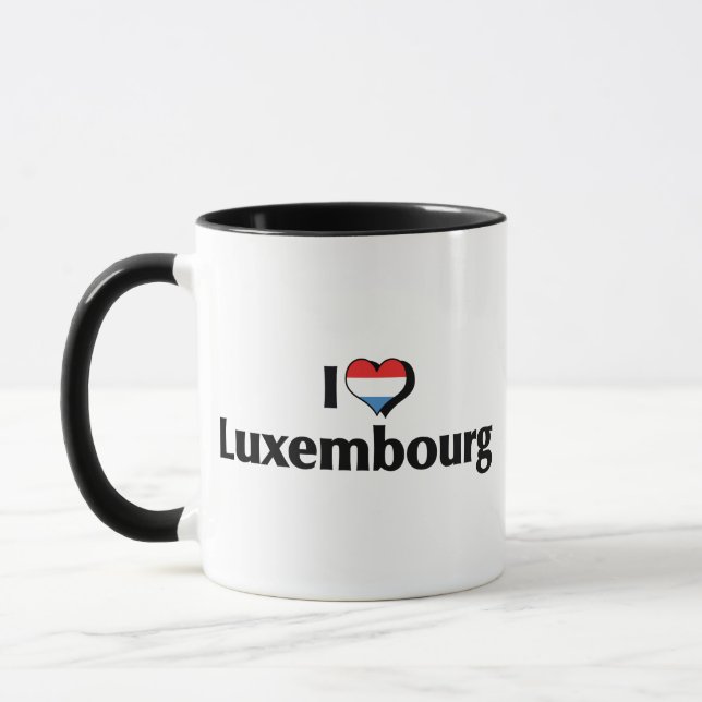 Taza Amo la bandera de Luxemburgo (Izquierda)