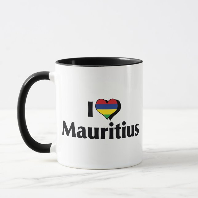 Taza Amo la bandera de Mauricio (Izquierda)