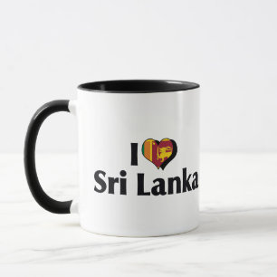Taza Amo la bandera de Sri Lanka