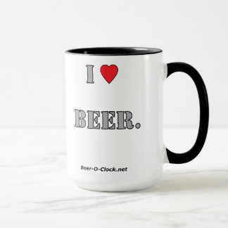 Taza Amo la cerveza (la taza)