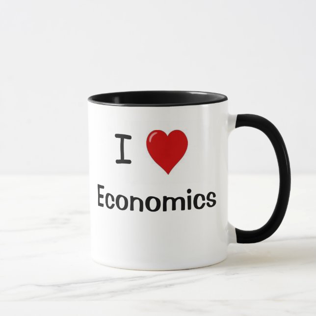 Taza Amo la economía de la economía me amo (Derecha)