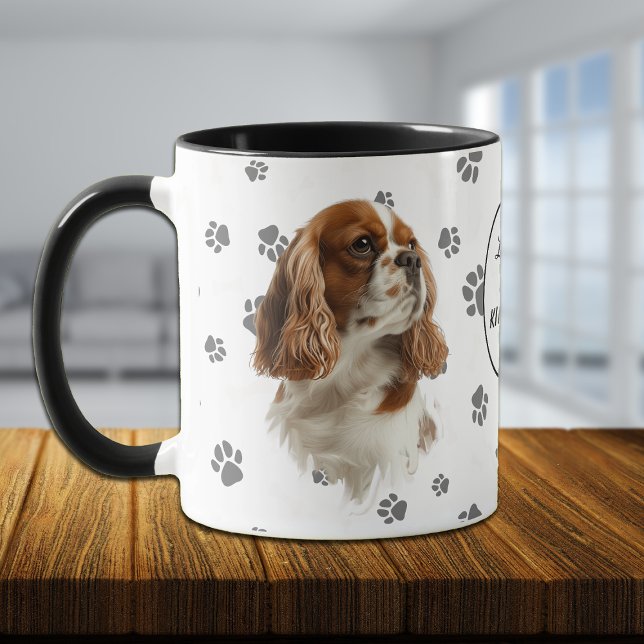 Taza Amo la huella de mi Cavalier King Charles Spaniel (Subido por el creador)