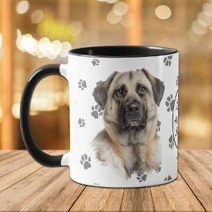 Taza Amo la huella de mi perro pastor de Anatolia