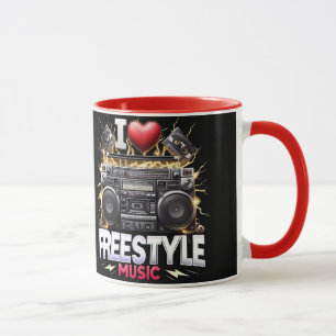 Taza Amo la música estilo libre