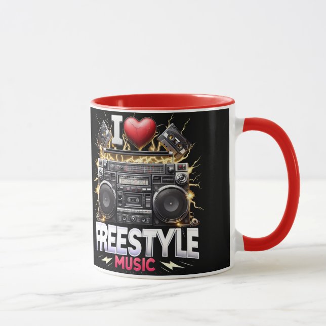 Taza Amo la música estilo libre (Derecha)