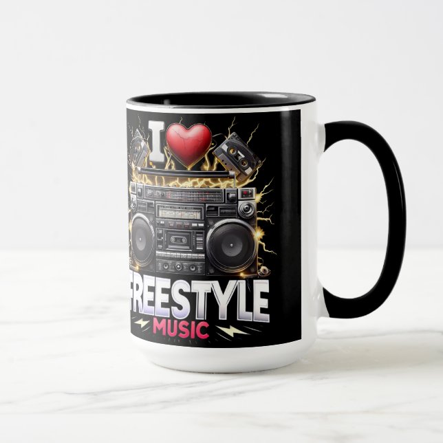 Taza Amo la música estilo libre (Derecha)