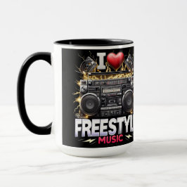 Taza Amo la música estilo libre