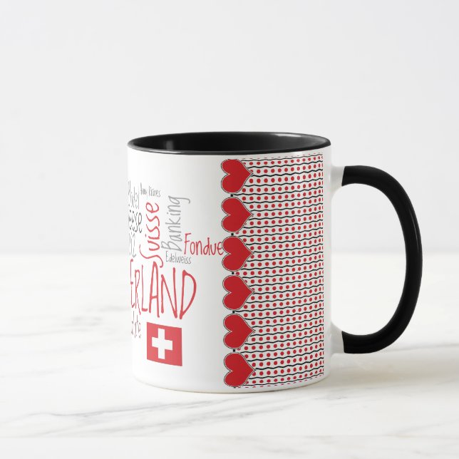 Taza Amo las cosas suizas preferidas de Suiza (Derecha)
