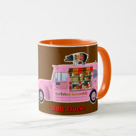 Taza Amo los camiones (camiones de BBQ)