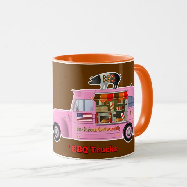 Taza Amo los camiones (camiones de BBQ) (Anverso derecho)