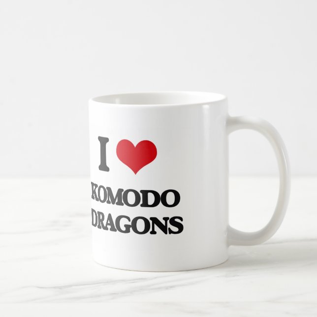Taza Amo los dragones de Komodo (Derecha)
