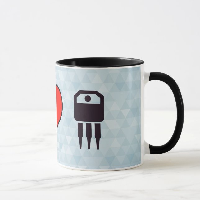 Taza Amo los transistores electrónicos (Derecha)
