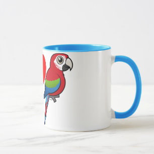 Taza Amo Macaws Verde-cons alas