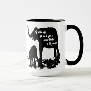 Taza Amo Madre Cita Elefantes