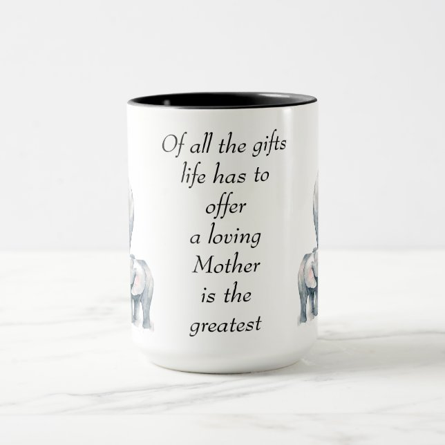 Taza Amo Madre Cita Elefantes (Centro)