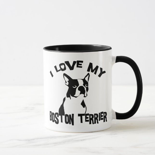 Taza Amo mi Boston Terrier (Derecha)