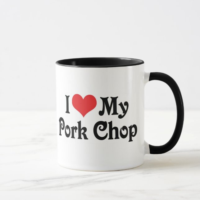 Taza Amo Mi Chuleta De Cerdo (Derecha)