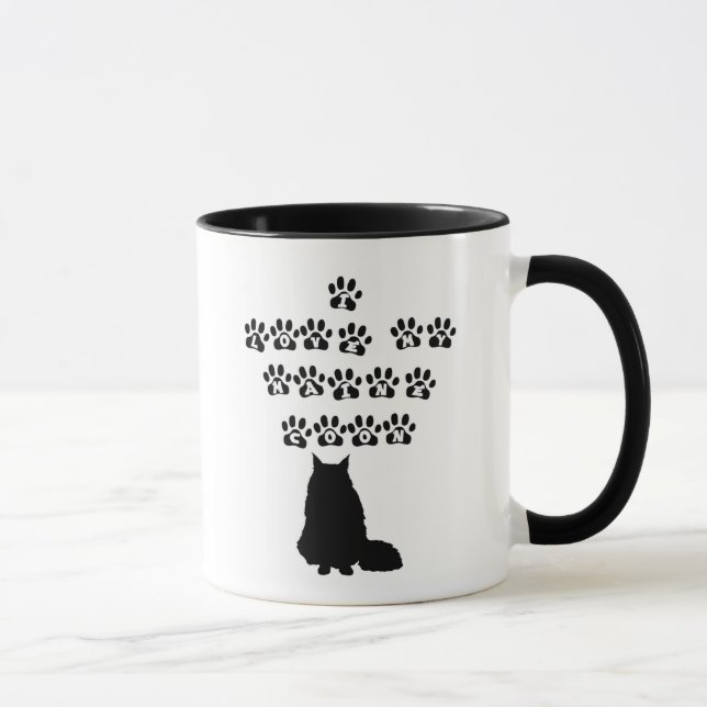 Taza Amo mi Coon de Maine--Texto negro (Derecha)
