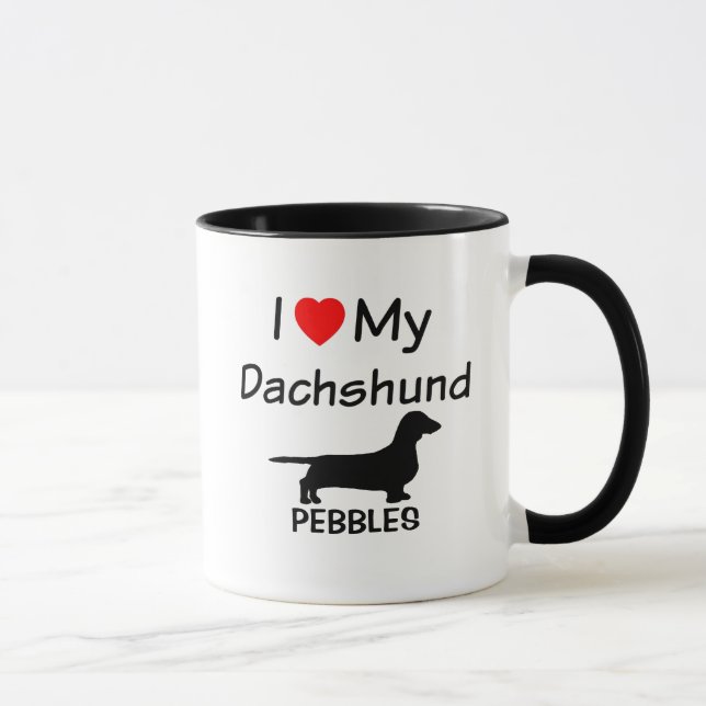 Taza Amo Mi Dachshund (Derecha)