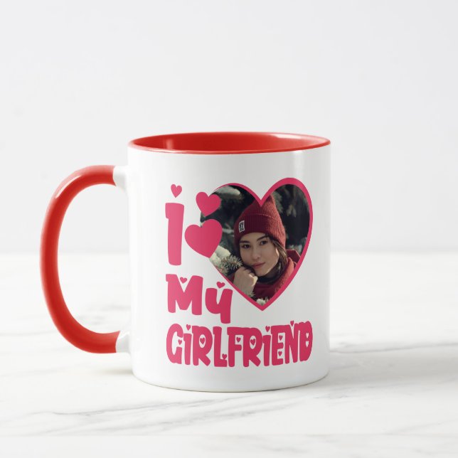 Taza Amo mi foto personalizada de novia (Izquierda)