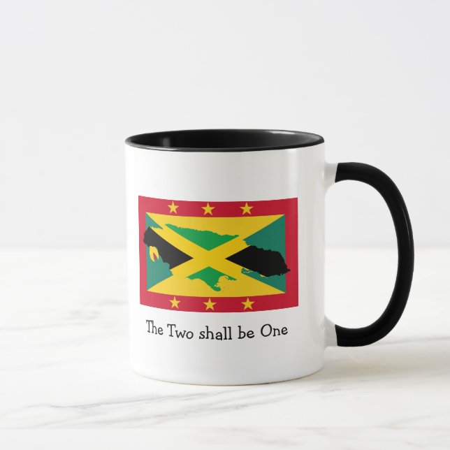 Taza Amo Mi...| Granada | Jamaica | Mamá papá | Bandera (Derecha)