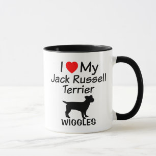 Taza Amo Mi Jack Russell Terrier Perro Mug