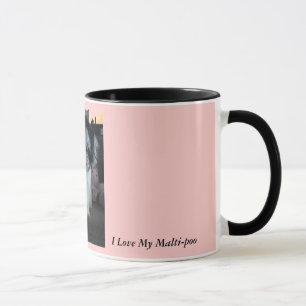 Taza Amo mi Malti-poo, rosado