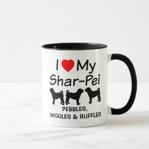 Taza Amo Mi Mug De Perros Shar Pei Chinos