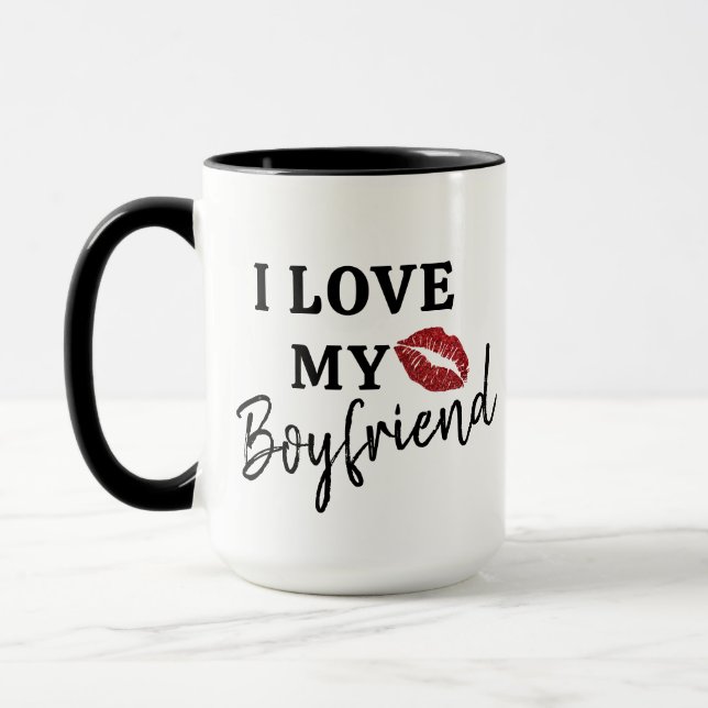 Taza Amo Mi Novio Café Romántico (Izquierda)