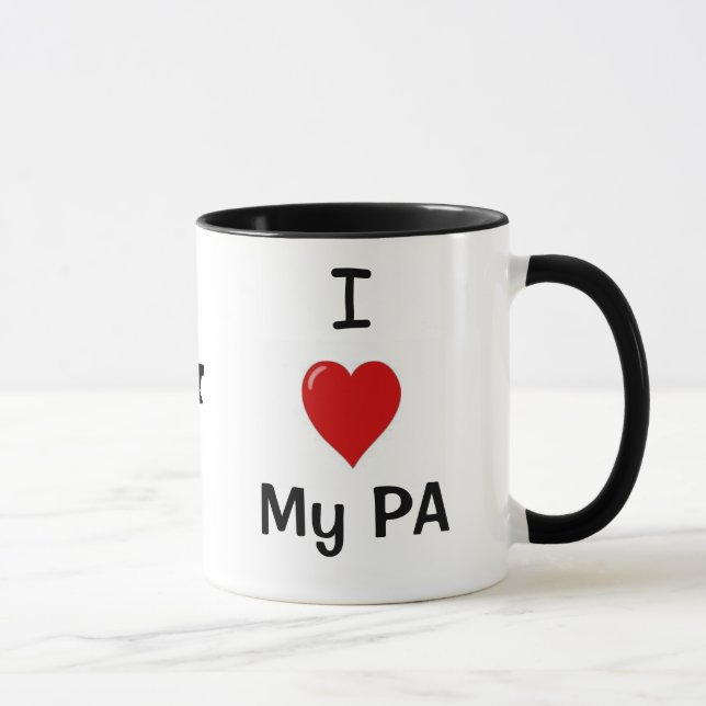 Taza ¡Amo mi PA y mi PA me ama! (Derecha)