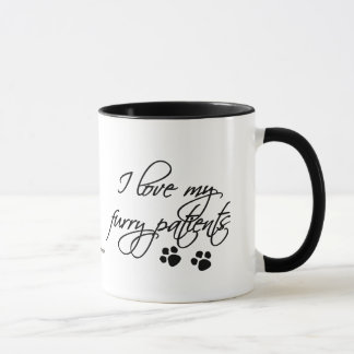 Taza Amo mi peludo Paciente-con impresiones de la pata