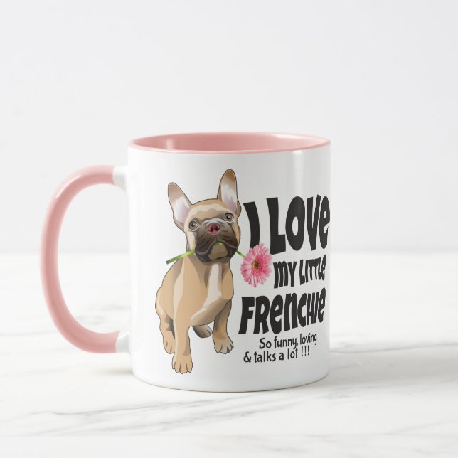 Taza Amo mi pequeña francesa - bulldog francés (Izquierda)