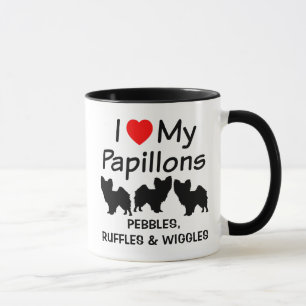 Taza Amo Mi Perro Papillon Mug