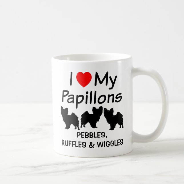 Taza Amo Mi Perro Papillon Mug (Derecha)
