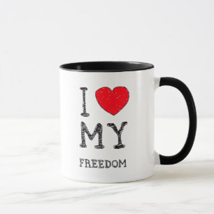 Taza Amo mi {taza de la libertad}