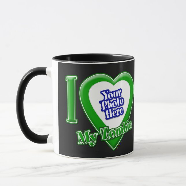 Taza Amo Mi Zombie Con Tu Foto (Izquierda)