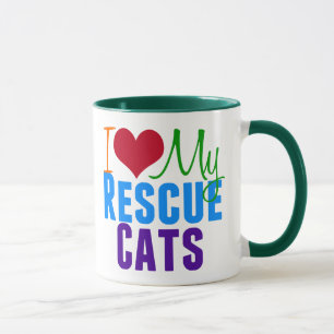 Taza Amo Mis Gatos De Rescate