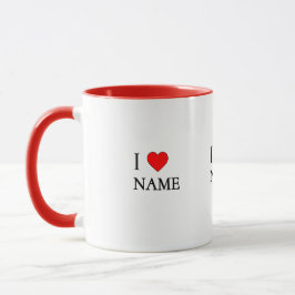 Taza Amo nombre (personalizable)
