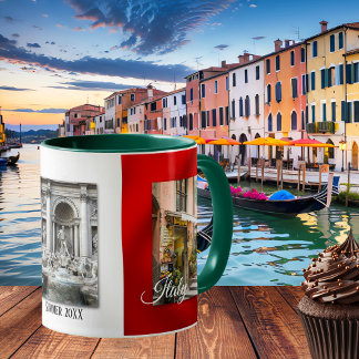 Taza Amo personalizado: foto de bandera de Italia
