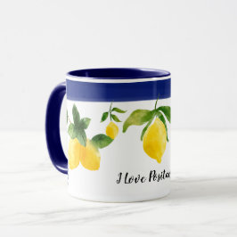 Taza Amo Positano Mug Lemons Costa Tile Amalfi