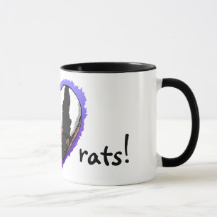 Taza ¡Amo ratas! Taza: Ratas encapuchadas