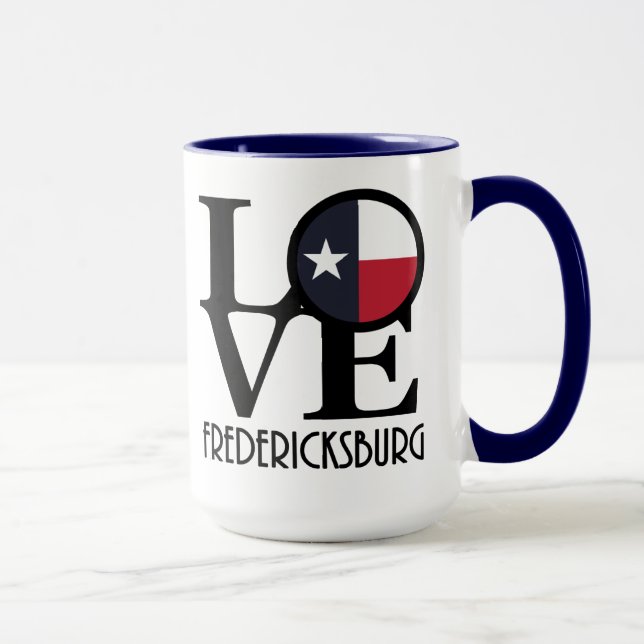 Taza AMOR a Fredricksburg Texas 15oz (Derecha)