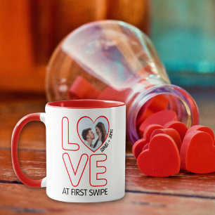 Taza Amor a la pareja de moda a primera hora, San Valen