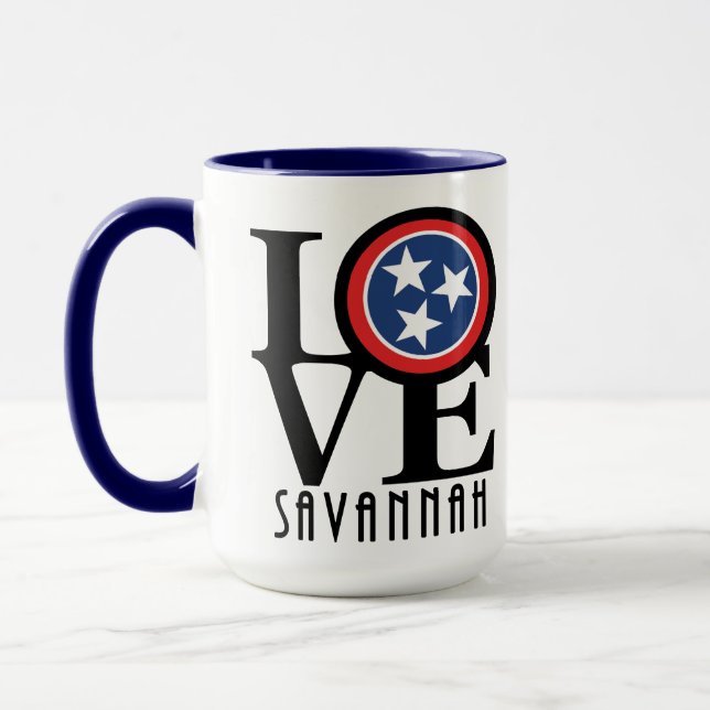 Taza AMOR a Savannah Tennessee 15oz (Izquierda)