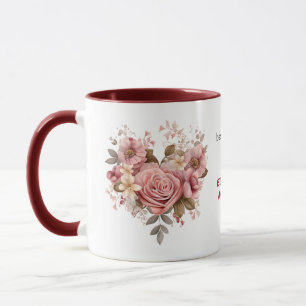 Taza Amor al corazón Rosa al llamarse Nana Mug