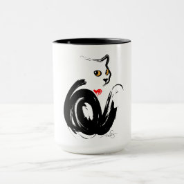 Taza Amor al gato negro