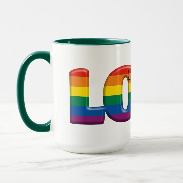 Taza amor arcoiris Mug (Izquierda)