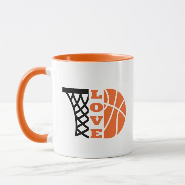 Taza Amor Baloncesto y baloncesto naranja (Izquierda)