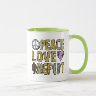 Taza Amor Bigfoot de la paz